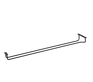 Glass Hanger Single Row Black 600mm 12/24