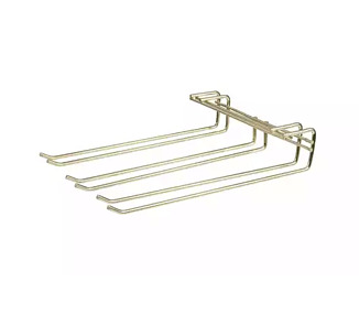 Glass Hanger Triple Row Brass 270 x 220mm 12/36