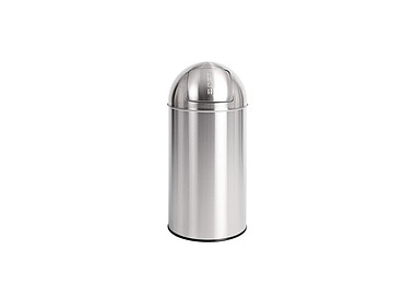 Bolero Bullet Bin Push Top Silver 748 x 362mm 40Ltr
