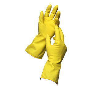 Sabco Glove Latex Handy Medium Yellow 3Prs/Pkt