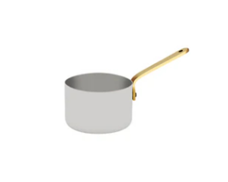 Miniature Saucepan S/S With Brass Handles 70 x 45mm 4/48