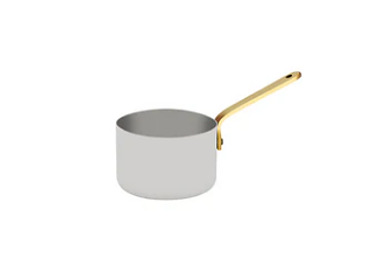 Miniature Saucepan S/S With Brass Handles 70 x 45mm 4/48