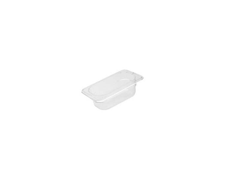 Food Pan Polycarb Clear 1/9 x 100mm 12/Ctn