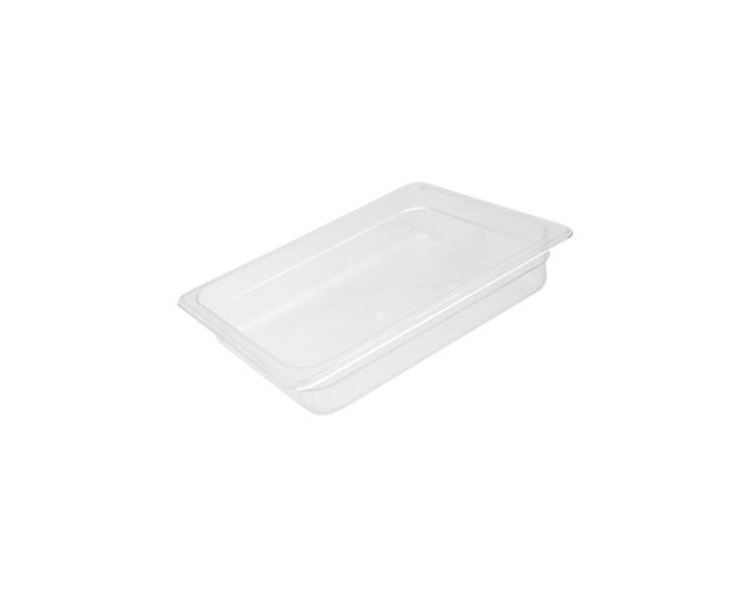 Food Pan Polycarb Clear 1/2 x 100mm 12/Ctn