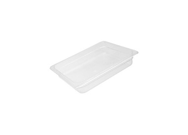 Food Pan Polycarb Clear 1/2 x 100mm 12/Ctn