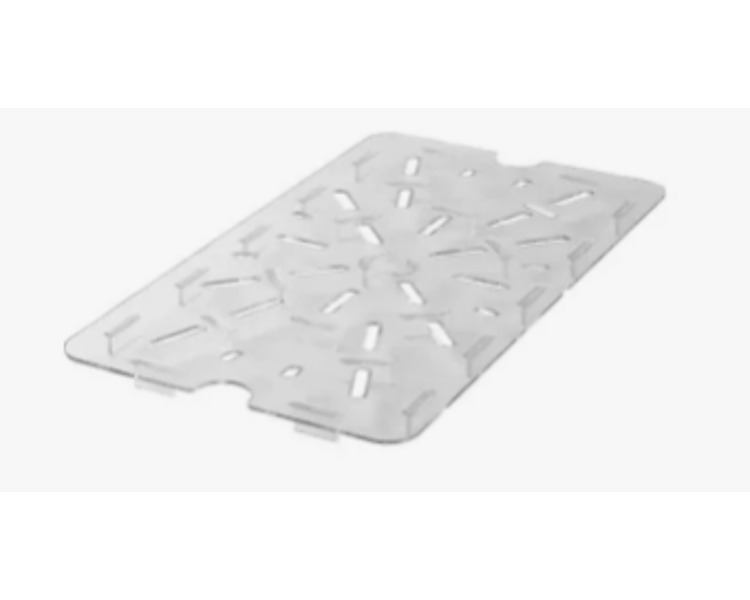 Cambro Flat Drain Plate 1/9 Size Clear 6/Ctn