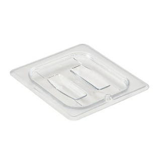 Cambro Flat Cover With Handle 1/6 Size Clear 6/Ctn