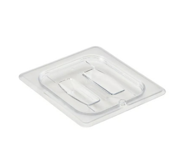Cambro Flat Cover With Handle 1/6 Size Clear 6/Ctn