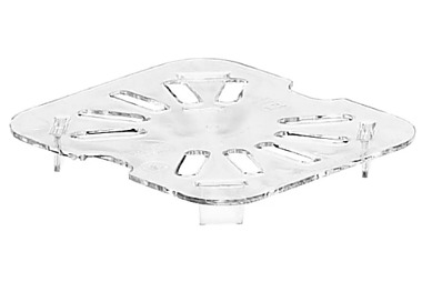 Cambro Flat Drain Plate 1/6 Size Clear 6/Ctn