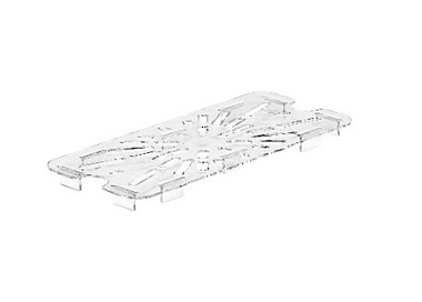 Cambro Flat Drain Plate 1/3 Size Clear 6/Ctn