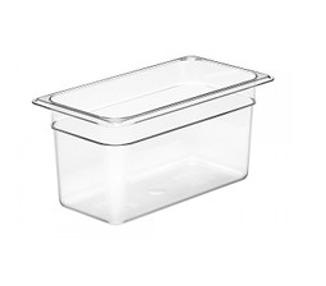 Cambro Food Pan Polycarbonate 1/3 Size 150mm D Clear 6/Ctn