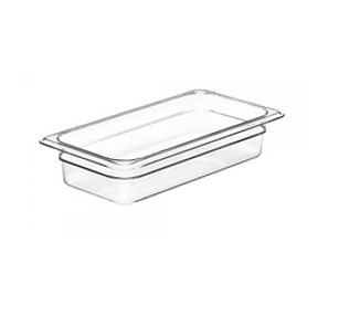Cambro Food Pan Polycarbonate 1/3 Size 65mm D Clear 6/Ctn
