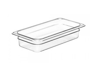 Cambro Food Pan Polycarbonate 1/3 Size 65mm D Clear 6/Ctn