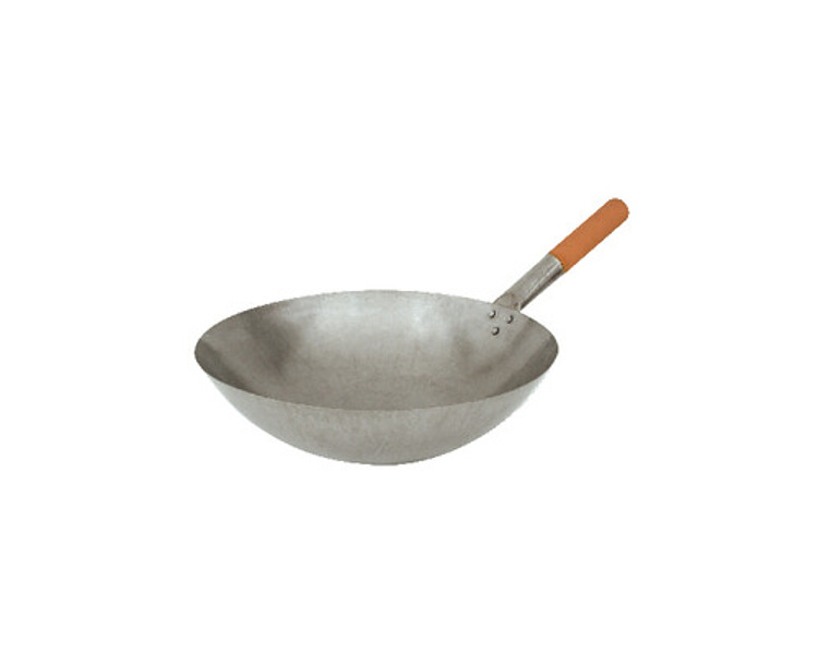 Wok Iron With Wood Handle 30Cm 10/Ctn