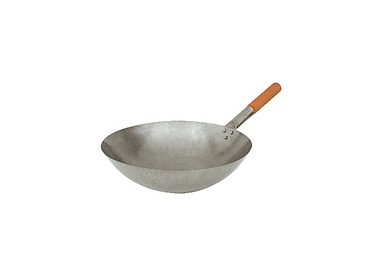 Wok Iron With Wood Handle 30Cm 10/Ctn