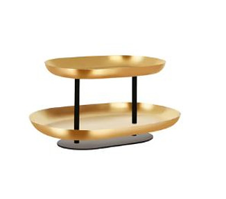 Chef Inox Seafood Stand 2 Tier Brass 380 x 260 x 260mm