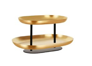 Chef Inox Seafood Stand 2 Tier Brass 380 x 260 x 260mm
