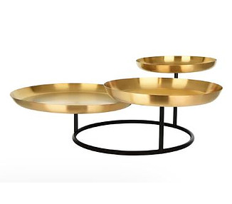 Chef Inox Seafood Stand 3 Tier Brass/Iron 600 x 575 x 225mm