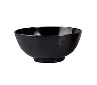 Melamine Noodle Bowl Black 175mm 12/48