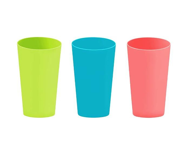 Milkshake Cup Polyprop Assorted Colours 730ml 3/480