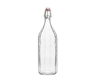 Water Bottle Round Panelled Clear 1000ml 12/Ctn