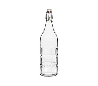 Water Bottle Panelled Clear 1000ml 12/Ctn