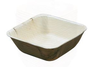 Palm Leaf Bowl Square 130mm 25/Pkt 4Pkt/Ctn