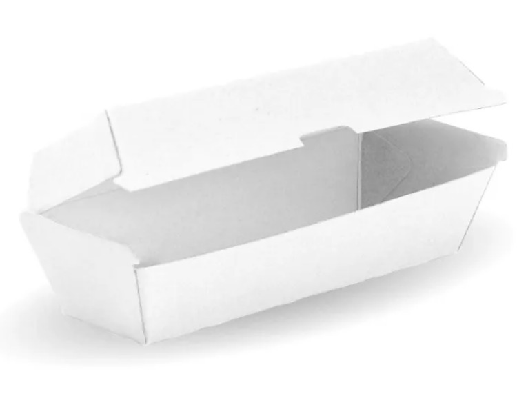 Snack Box White Large 107 x 205 x 77mm 200/Ctn