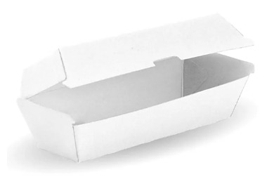 Snack Box White Large 107 x 205 x 77mm 200/Ctn