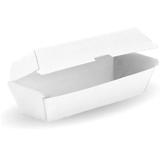 Hot Dog Box White 70 x 209 x 75mm 400/Ctn
