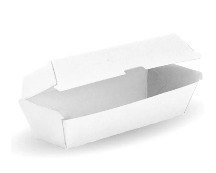 Hot Dog Box White 70 x 209 x 75mm 400/Ctn