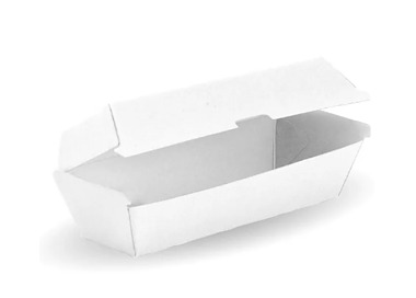 Hot Dog Box White 70 x 209 x 75mm 400/Ctn