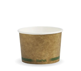 Biobowl Soup Paper Kraft 8oz 250ml 1000/Ctn