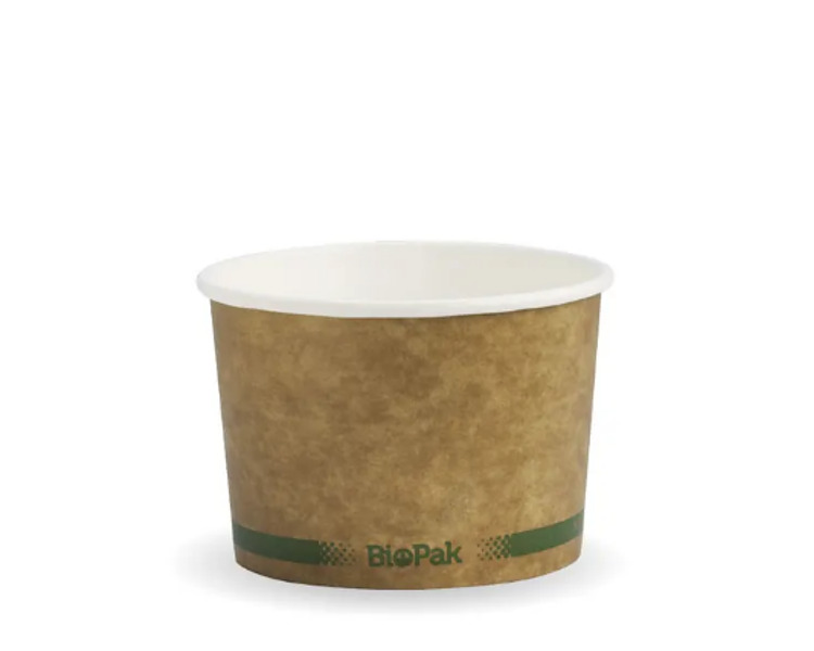 Biobowl Soup Paper Kraft 8oz 250ml 1000/Ctn