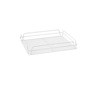 White Glass Basket Low Sided 43 x 35 x 7.5cm