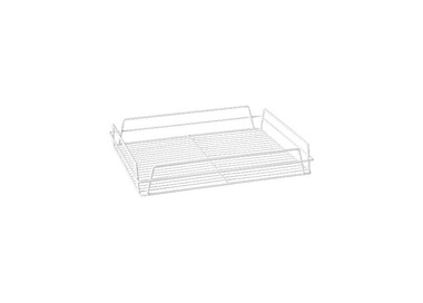 White Glass Basket Low Sided 43 x 35 x 7.5cm