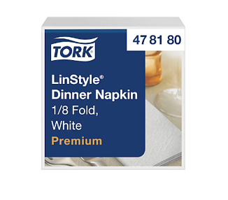 Tork Linstyle Dinner Napkin GT White 700/Ctn