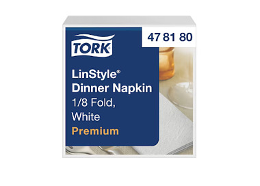 Tork Linstyle Dinner Napkin GT White 700/Ctn