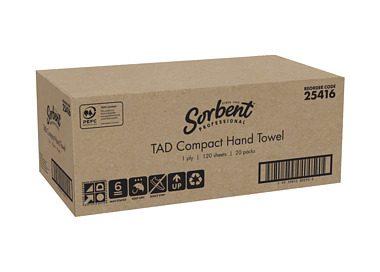 Sorbent TAD Compact Hand Towel 120Sheets 20/Ctn