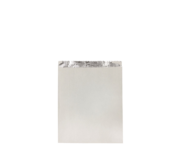 Paper Chicken Bag 1/2 Foil Lined White 215 x 180 x 60mm 250/Pkt