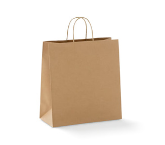 Paper Bag Kraft Twist Handle 350 x 260 x 110mm 250/Pkt