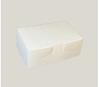 Cake Box Rectangular Tab Lock White 235 x 160 x 70mm 100/Pkt