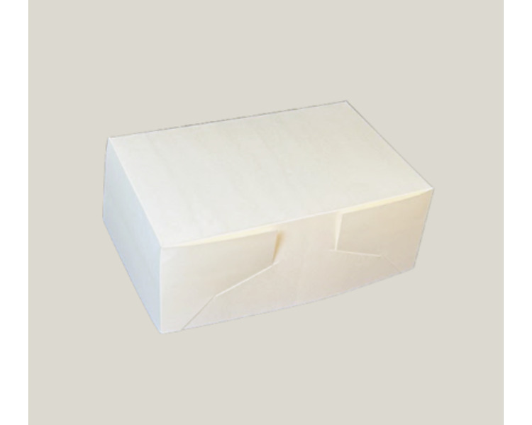 Cake Box Rectangular Tab Lock White 235 x 160 x 70mm 100/Pkt