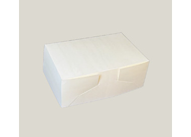 Cake Box Rectangular Tab Lock White 235 x 160 x 70mm 100/Pkt