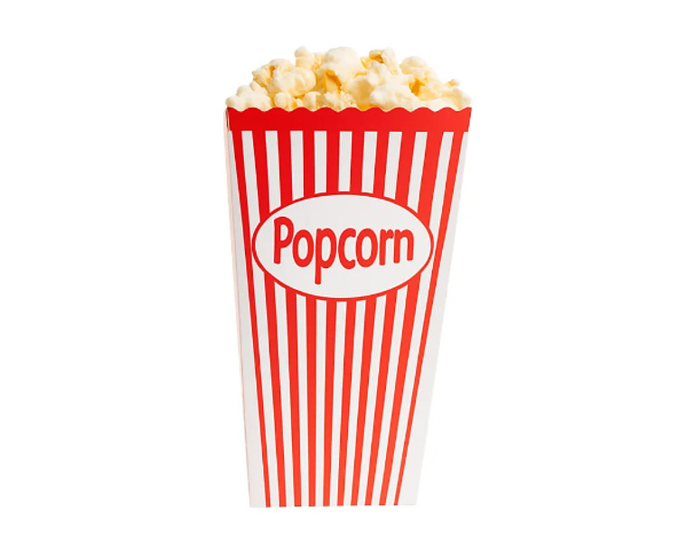 Popcorn Box Large 20 x 9.5cm Top 250/Ctn