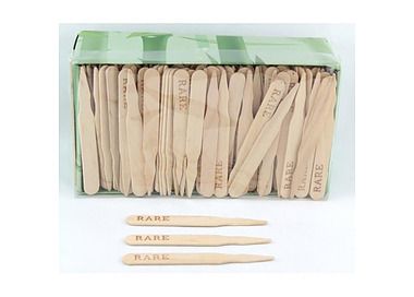 Steak Marker Wood Rare 500/Pkt