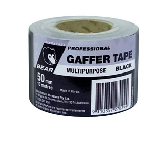 Bear Gaffer Tape Black 50mm x 10Mtr