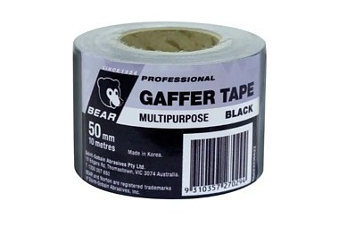 Bear Gaffer Tape Black 50mm x 10Mtr