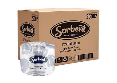 Sorbent Premium Toilet Paper 2Ply 300Sheet 48/Ctn