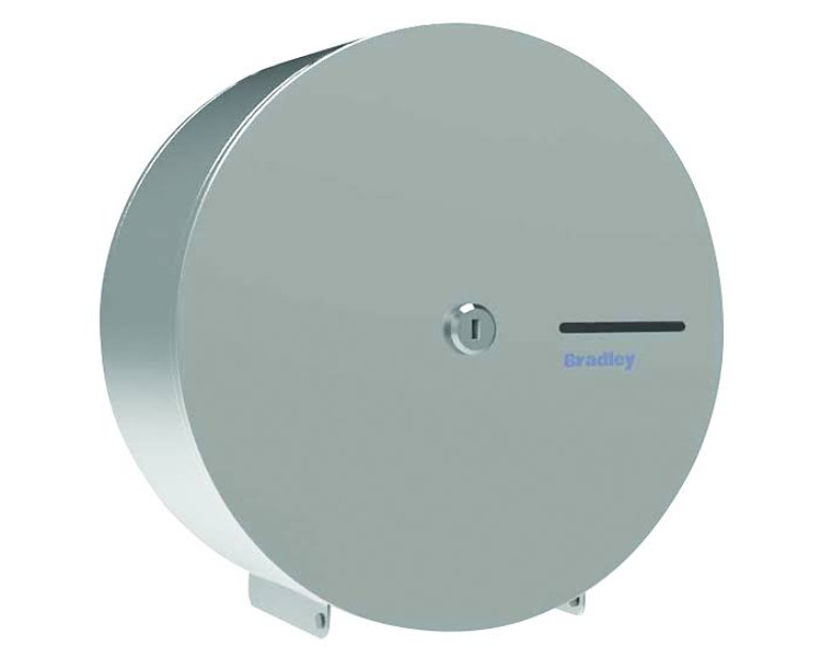 Bradley Dispenser Jumbo Single S/S With Horizontal Window & Back Plate